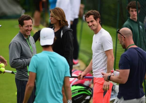 Jonas Bjorkman, left, is "like a kid at Christmas". Picture: Getty
