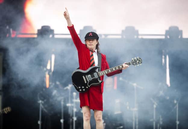 Angus Young at Hampden Park last night. Picture: Getty