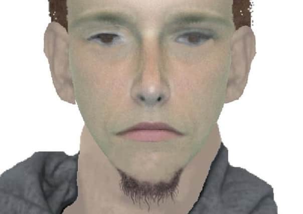 The e-fit of the man police want to trace in connection with a robbery at an elderly woman's home in Balado, Perth and Kinross. Picture: PA