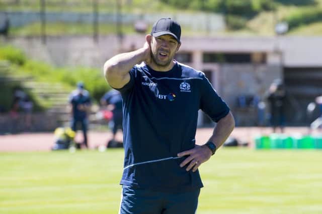 Nathan Hines worked with the squad at a training camp in France last week. Picture: Gary Hutchison/SNS/SRU