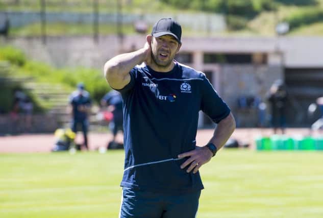 Nathan Hines worked with the squad at a training camp in France last week. Picture: Gary Hutchison/SNS/SRU
