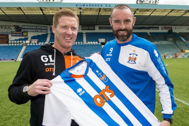 Kilmarnock manager Gary Locke welcomes Kris Boyd back to Rugby Park for a third spell as a Kilmarnock player. Picture: SNS