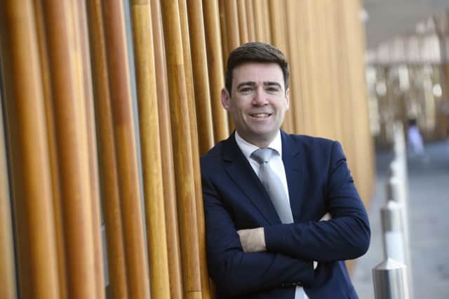 Andy Burnham at the Scottish Parliament. Like Harold Wilson, he can lean Left or Right. Picture: Greg Macvean