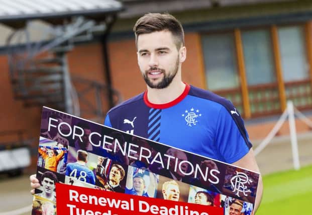 Rangers' Darren McGregor urges supporters to continue to buy season tickets. Picture: SNS