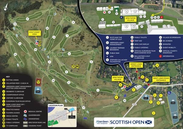Scottish Open site plan. Picture: Contributed