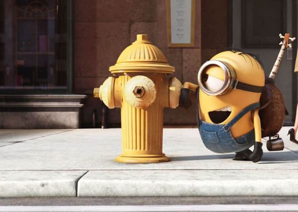 One of the Minions takes a shine to a fire hydrant. Picture: Contributed