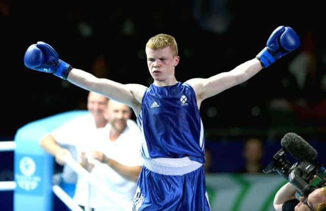 Charlie Flynn winning gold in Glasgow. Picture: Lisa Ferguson