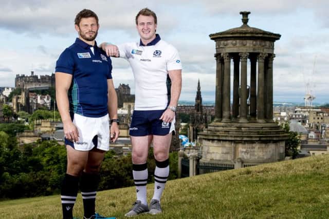 Ross Ford and team-mate Stuart Hogg. Picture: SNS