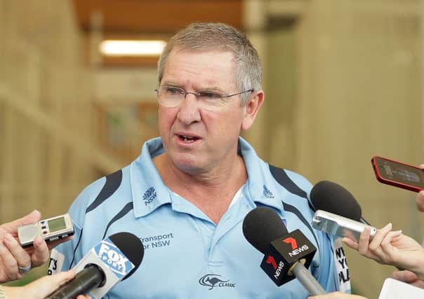 New England coach Trevor Bayliss unveiled his Ashes squad at Lord's yesterday. Picture: Getty