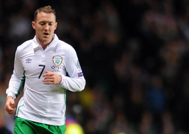 Aiden McGeady in action for Ireland against Scotland. Picture: Lisa Ferguson
