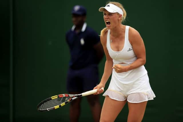 Caroline Wozniacki says she has tried to be creative with her Wimbledon dress. Picture: PA