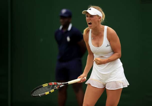Caroline Wozniacki says she has tried to be creative with her Wimbledon dress. Picture: PA