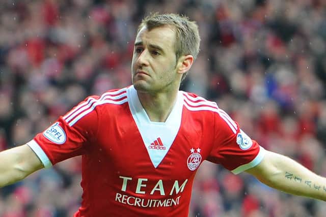 Niall McGinn opened the scoring for the visitors. Picture: Robert Perry