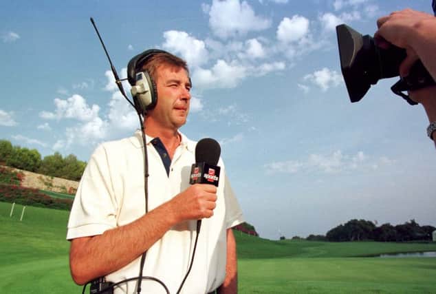Ken Brown in his famous oncourse commentators role. Picture: Ian Rutherford