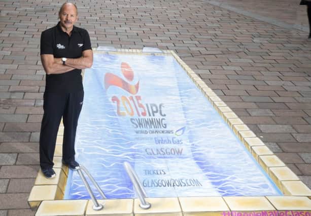 David Wilkie is back in Glasgow to promote the IPC swimming championships at Tollcross later this month. Picture: Jeff Holmes