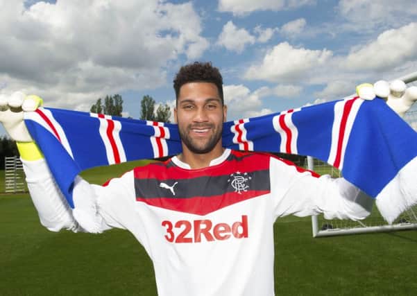 Rangers unveil their newest signing, goalkeeper Wes Foderingham. Picture: SNS