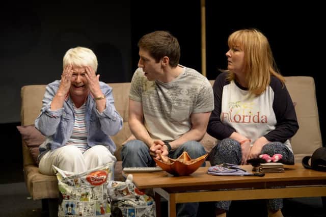 Carol Moore (Dorothy), Declan Rodgers (Stevie) and Abigail McGibbon (Rebecca) are on fine form in this modern farce