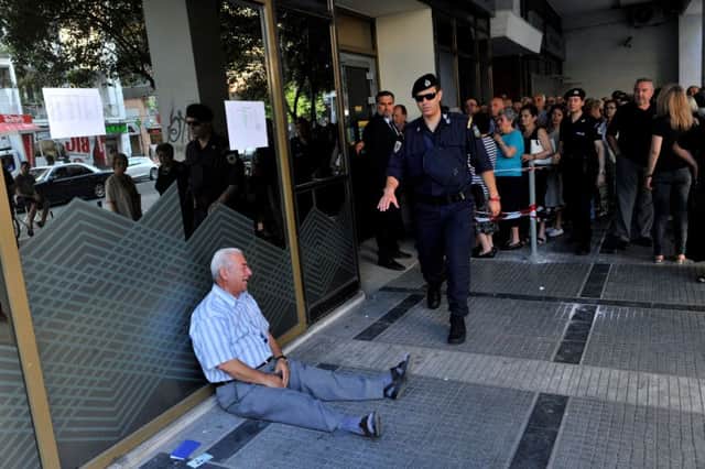 Protesters and police clash outside EC offices in Athens. Picture: Getty