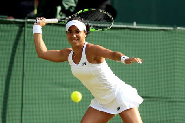 Heather Watson in action during a thrilling third round match. Picture: PA
