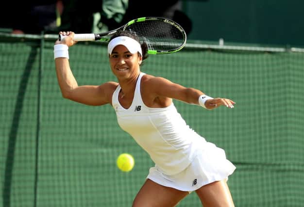 Heather Watson in action during a thrilling third round match. Picture: PA