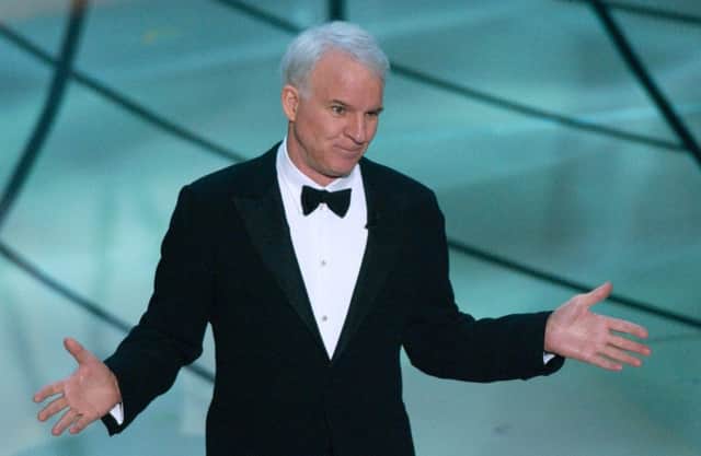 Steve Martin is said to look terrific with his grey locks. Picture: AP
