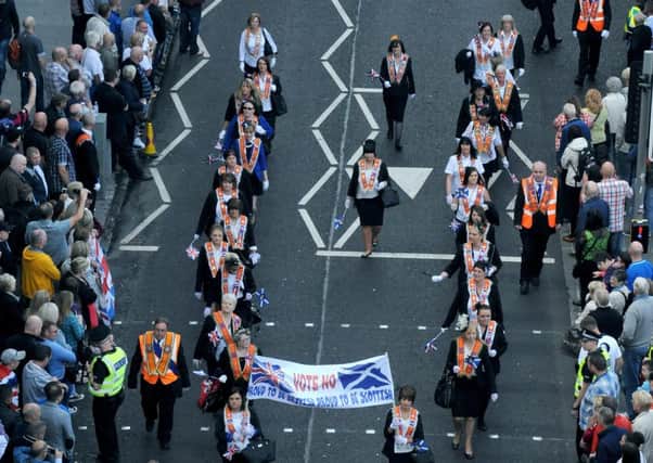The march is one of the largest operations monitored by Police Scotland every year. Picture: Lisa Ferguson