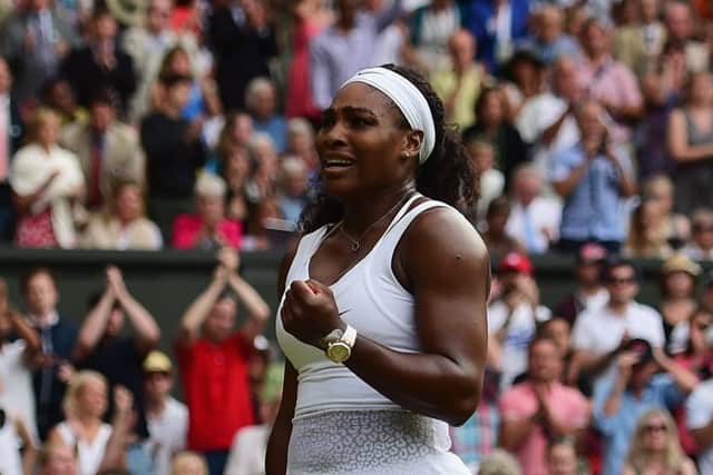 Serena celebrates a tough third-round win over Heather Watson. Picture: Getty