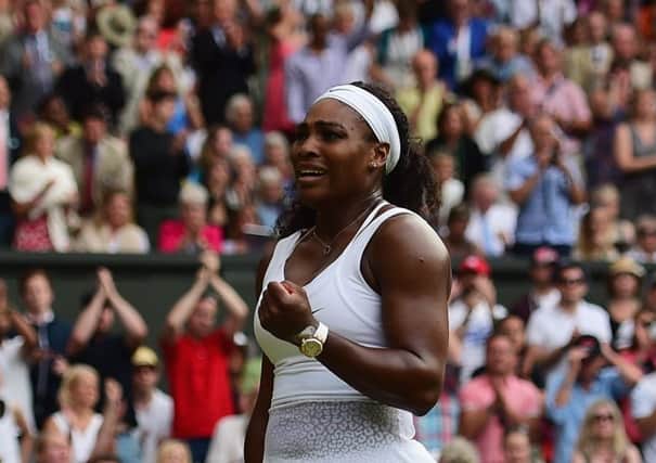Serena celebrates a tough third-round win over Heather Watson. Picture: Getty