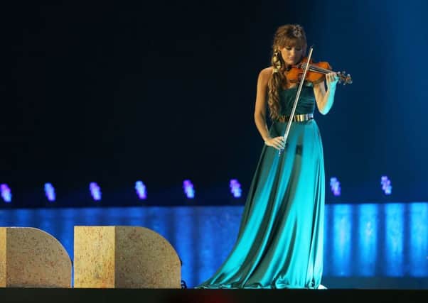 Nicola Benedetti performing during the Opening Ceremony for the Glasgow 2014 Commonwealth Games at Celtic Park. Picture: Getty