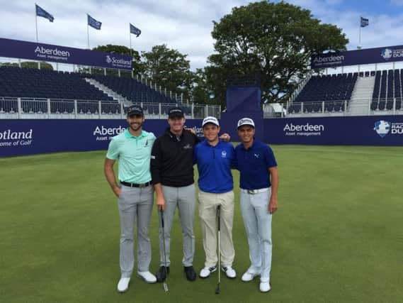 Calum, second right, with Jimmy Walker, Cameron Tringale and Rickie Fowler. Picture: Contributed