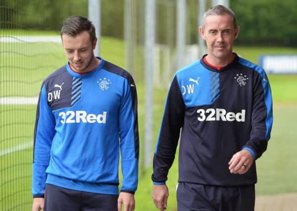 Rangers assistant manager Davie Weir, right, joins Danny Wilson at Murray Park. Picture: SNS