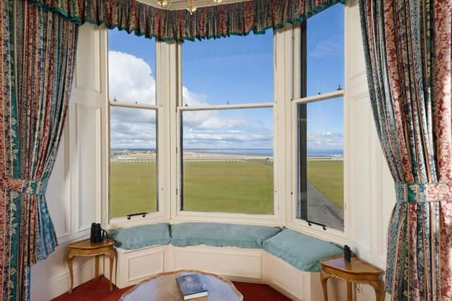 A golf fans dream  the view from its drawing room window. Picture: SWNS