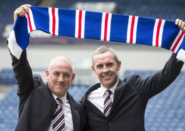 New Rangers management team of Mark Warburton and David Weir. Picture: PA