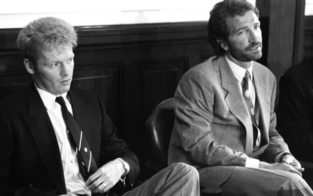 In 1989 Rangers manager Graeme Souness, right, signed Maurice Johnson, the clubs first well-known Roman Catholic player. Picture: SNS