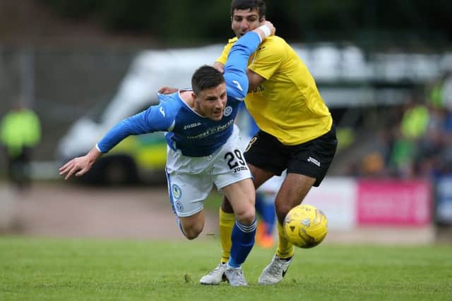 Michael O'Halloran competes with Gevorg Poghosyan of Alashkert. Picture: Getty