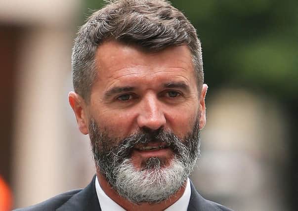 A lorry near the Aviva Stadium had a mocked up image of Roy Keane as William Wallace. Picture: PA
