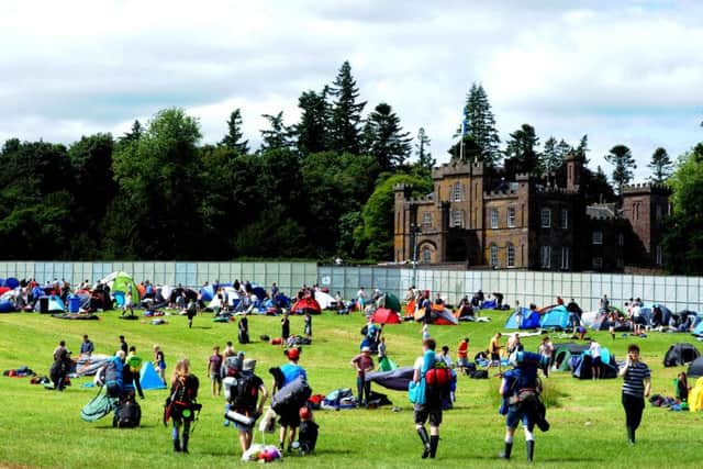 Campers arrive at this year's T in The Park. Picture: Lisa Ferguson