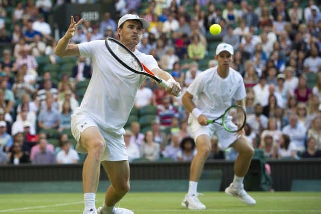 Jamie Murray in action during Thursdays semifinal at Wimbledon. Picture: Ian Rutherford