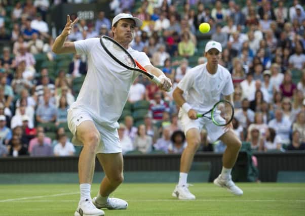 Jamie Murray in action during Thursdays semifinal at Wimbledon. Picture: Ian Rutherford