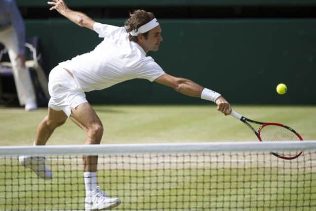 Roger Federer was in commanding form, hitting 20 aces, 37 unreturned serves and landing 76 per cent of his first serves in court  all while Murray didnt play that badly. Picture: Ian Rutherford