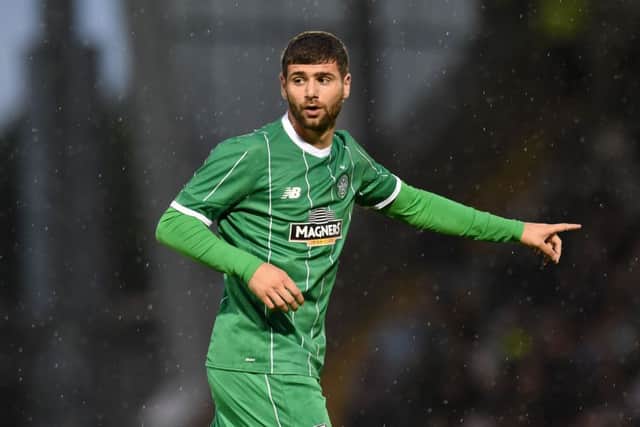 Nadir Ciftci makes his debut for Celtic against Real Sociedad at St Mirren Park. Picture: SNS Group