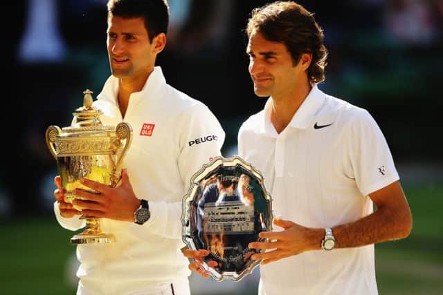 Novak Djokovic wants to be the new Roger Federer, but the Swiss master is not ready to step aside. Picture: AFP/Getty
