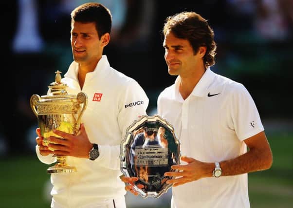 Novak Djokovic wants to be the new Roger Federer, but the Swiss master is not ready to step aside. Picture: AFP/Getty