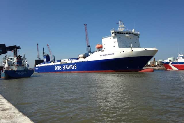 DFDS freight ferry which runs from Rosyth to Zeebrugge. Picture: Contributed
