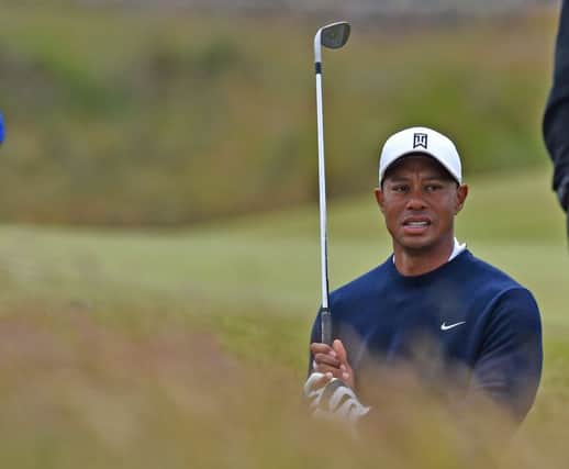 Tiger Woods practises yesterday at St Andrews, the scene of his Open Championship triumphs in 2000 and 2005. Picture: PA