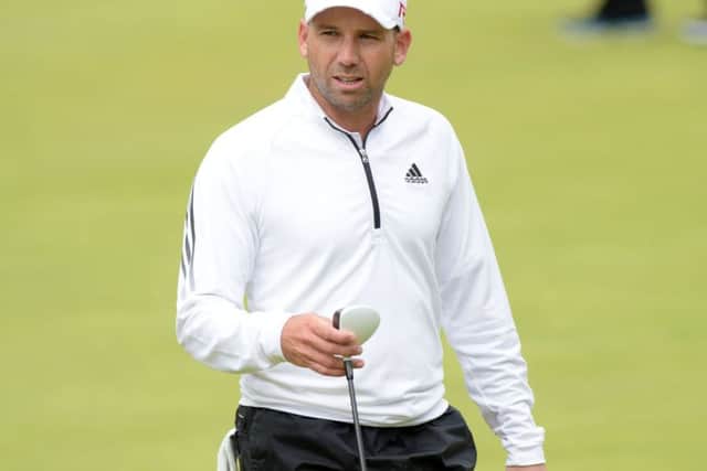 Spain's Sergio Garcia on practice day. Picture: SNS