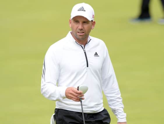 Spain's Sergio Garcia on practice day. Picture: SNS