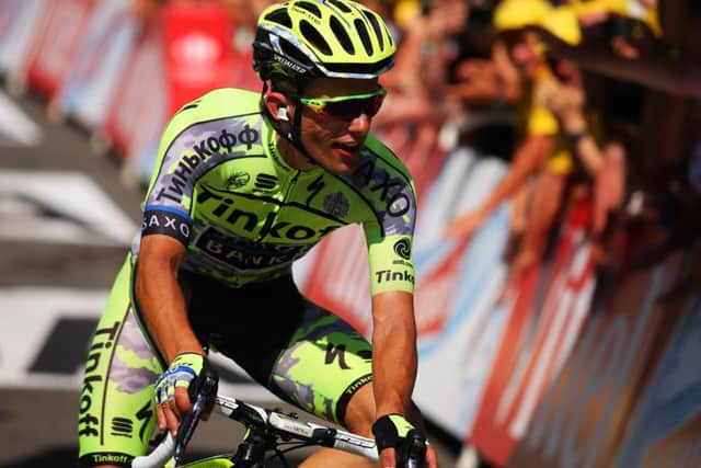 Rafal Majka of Poland crosses the finish line to win stage 11 of the Tour de France. Picture: Getty