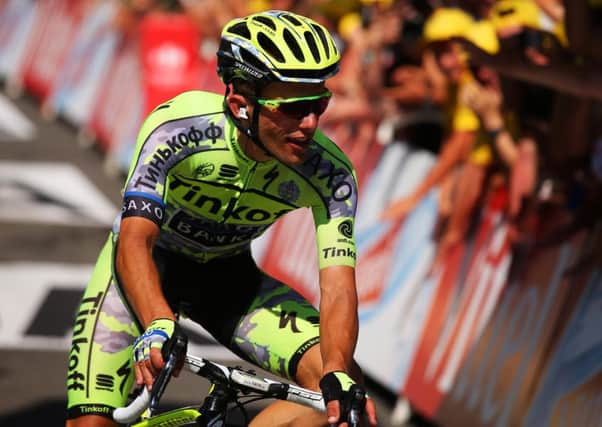 Rafal Majka of Poland crosses the finish line to win stage 11 of the Tour de France. Picture: Getty