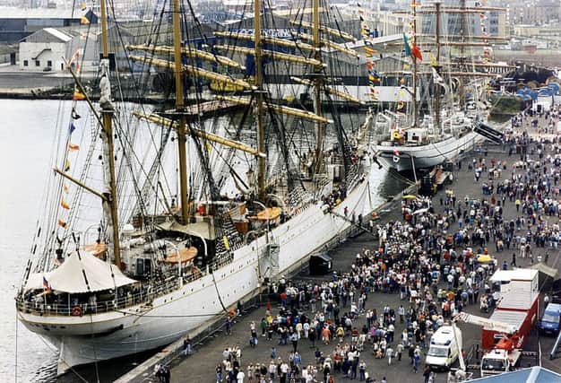 On this day in 1995 150,000 people watched a fireworks display at Leith Docks to celebrate the Cutty Sark Tall Ships Race